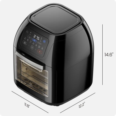 Chefman Multifunctional Digital 10 Qt. Air Fryer+ Rotisserie, Fry, Roast & Bake, 17 Presets - Black, New - Image 9