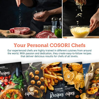 Cosori Dual Blaze 6.8-Quart Smart Air Fryer, No Preheat & No Shake, Precise Temps Prevent Overcooking, with Exclusive Bonus Silicone Mat, multipurpose Rack & Skewer Rack Set, Gray - Image 12