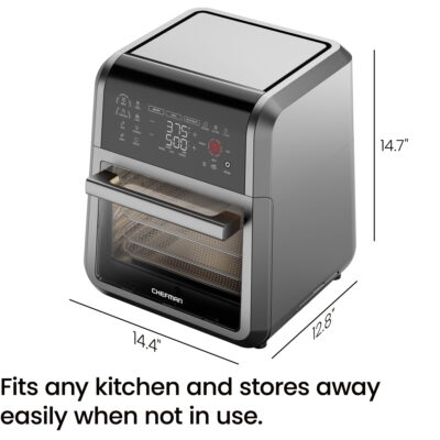 Chefman ExactTemp 12 qt Air Fryer, Black - Automatic Shutoff, Digital Display - Image 9