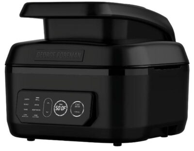 George Foreman Beyond Grill 7in1 Electric Indoor Grill and 6 Qt Air Fryer, Black, MCAFD800DX