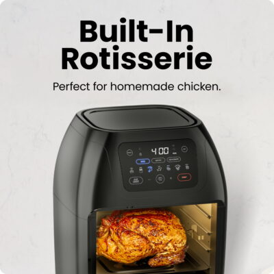 Chefman Multifunctional Digital 10 Qt. Air Fryer+ Rotisserie, Fry, Roast & Bake, 17 Presets - Black, New - Image 6