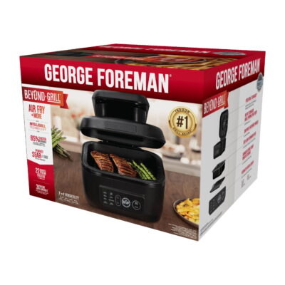 George Foreman Beyond Grill 7in1 Electric Indoor Grill and 6 Qt Air Fryer, Black, MCAFD800DX - Image 4